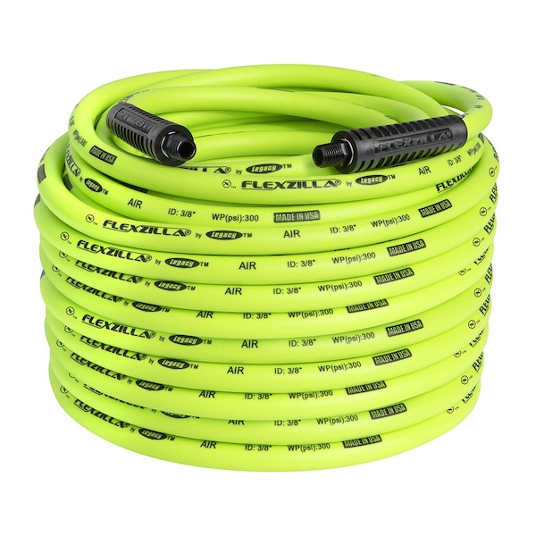Air Hose, 3/8" x 100, 1/4" MNPT Fitting